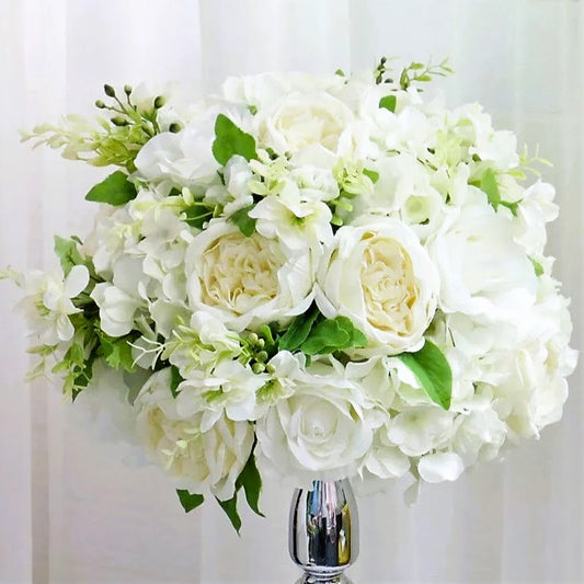 Flower bouquet - white + greenery