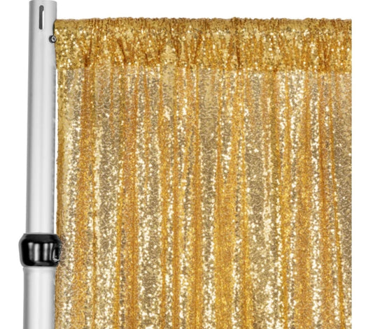 Drapes - sequin gold