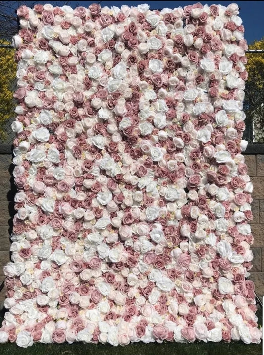 Flower Wall - Blush + Pink