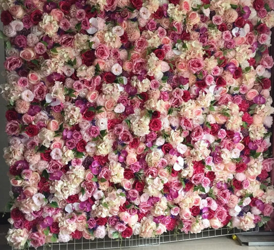 Flower Wall - shades of pink